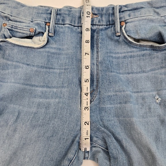 MOTHER Denim 29 High Waiste Looker Crop Patchwork Floral Ripped USA Made Jean - Picture 8 of 12